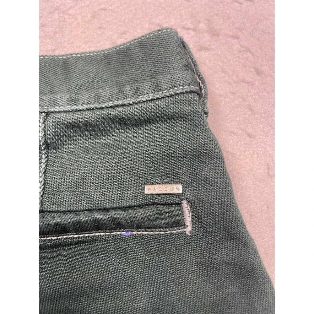 PacSun Slim Trousers Cotton Twill Green 31x32 Mens